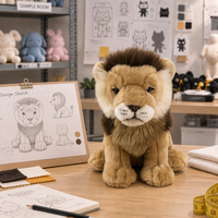 Fabrication sur mesure de jouets en peluche de faunes sauvages, usine de jouets en peluche réalistes d'animaux sauvages, lion, tigre, éléphant, ours, poupée en peluche pour enfants, cadeau