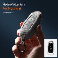 Housse de clé en daim pour Hyundai Elantra 5ème 6ème génération, IX25, IX35, Tucson NX4, Verna – Accessoires de modification automobile, Dropshipping E-commerce