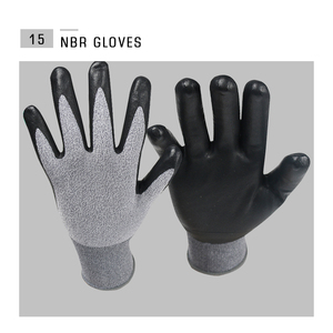 Tốt <span class=keywords><strong>Flex</strong></span> 15G Làm Việc An Toàn Găng Tay Nylon Spandex & Cát Nitrile NBR Palm Dip Latex Tráng Max Chống Trượt Grip Tay Bảo Vệ - Product Image 6