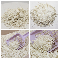 Litière pour chat en tofu et manioc mélangés 70% Tofu 30% Manioc Agglomération rapide Faible poussière Contrôle des odeurs À base de plantes Biodégradable OEM Vrac
