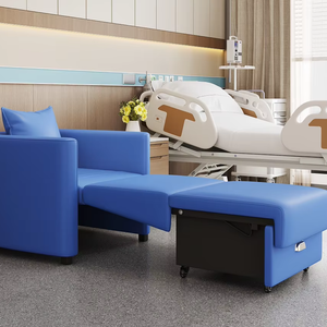 Silla Cama Plegable Convertible Moderna para Acompañante Médico con Tapicería Suave y Lavable - Product Image 1