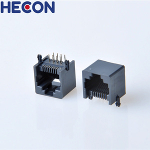 Đầu Nối RJ45 Ổ Cắm Chuyển Đổi Rj45 <span class=keywords><strong>RJ11</strong></span> 90 Độ Bằng Nhựa Màu Đen Đầu Nối 6P6C Đầu Nối Ethernet MOQ Thấp Góc Phải Dip Rj45 Cái - Product Image 3