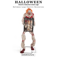 Grande cage à effaroucheurs électrique sensible pour Halloween, accessoire terrifiant en plastique, décorations pour la fête des fantômes, aménagements de maisons hantées