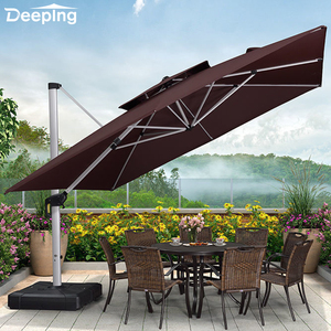 Glamping thương mại khách sạn ngoài trời Roman ô Patio cantilever dù che nặng bên hồ bơi ô với đứng - Product Image 2