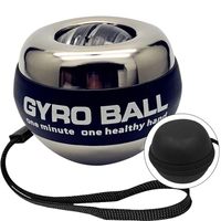 Balle gyroscopique lestée en métal pour l'entraînement et le renforcement des poignets, des avant-bras, des articulations et des muscles, avec sac de transport