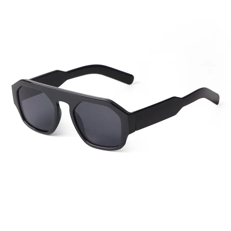 STORY STY2341D نظارات شمسية مخصصة من الشركة المصنعة للنظارات الشمسية المضلعة الكلاسيكية للنساء نظارة ظلال بإطار جيلي علوي مسطح