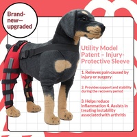Manchon de protection post-chirurgical transfrontalier pour animaux de compagnie (chats et chiens) – Couvre les deux pattes arrière, protège les genoux, empêche de lécher – Tout-en-un
