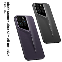 Coque de téléphone portable ultra-mince sensible à la peau pour iPhone 15 16 modèles gaine anti-chute lame guerrier gommage 14