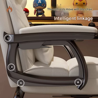 Fauteuil de bureau ergonomique en acier au carbone, confortable et inclinable, avec repose-pieds, idéal pour le salon et l'hôtellerie (vente en gros)