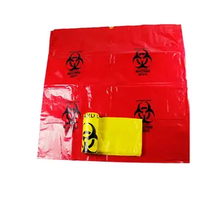 노란색 PE 임상 화학 요법 의료 폐기물 가방