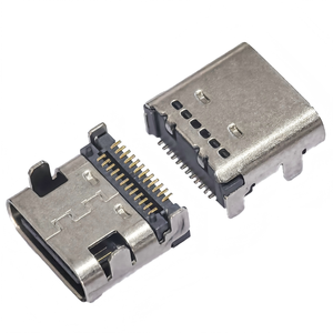 Phổ nối tiếp xe buýt Loại C shielded receptacle 24 mạch Top Mount Vàng Flash mạ nối cho PCB - Product Image 1