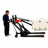 Mini Montacargas Hidráulico Semieléctrico Portátil Plegable con Brazo Articulado para Carga de Almacén, Capacidad de 500 kg, al Mejor Precio