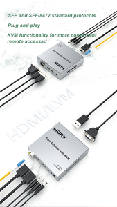 Xput yeni 20KM IR RS232 4K30Hz ile <span class=keywords><strong>HDMI</strong></span> Fiber optik KVM Extender 4:4:4 HDR Video girişi ve genişletilmiş çıkış desteği 3.5mm <span class=keywords><strong>Stereo</strong></span> - Product Image 4