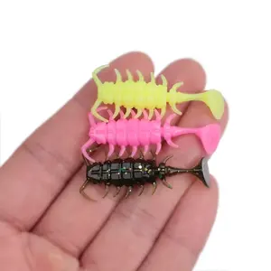1 10 unids/lote Wobblers Rockfishing escarabajo señuelos cebos <span class=keywords><strong>de</strong></span> goma 3,5 cm 1,1g pesca gusano suave cebos artificiales bajo pez <span class=keywords><strong>de</strong></span> silicona - Product Image 3