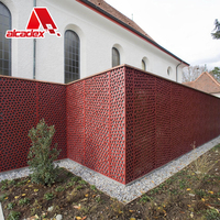 Panneaux de clôture décoratifs pour villa, en aluminium thermolaqué, découpés au laser, designs pour murs extérieurs en aluminium / bardage en aluminium
