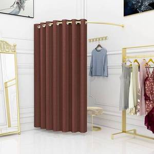 Probador de ropa portátil de metal dorado con cortinas para tienda de ropa y salón de belleza, diseño ampliado - Product Image 4