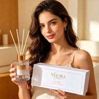 Yave 150ml Diffuseur de parfum d'ambiance de luxe avec bâtonnets, coffret cadeau -02, sans fumée, sans alcool, huile essentielle parfumée pour intérieur