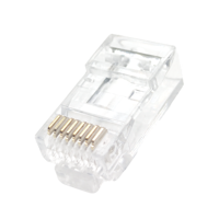 Câble Ethernet RJ45 Cat6 1,2 mm avec connecteur métallique 8 broches RJ45 8P8C UTP traversant