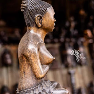 Plazo de entrega rápido desde Kinshasa, 45 días de producción, FOB Pointe-Noire o Durban, arte tallado en madera hecho a mano, REN ART AFRIKAN SARL - Product Image 1
