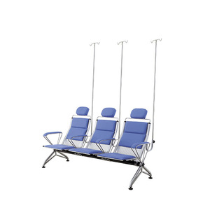 Chaise d'infusion IV pour hôpital National Industry Hospital GY-DD05 avec accoudoirs métalliques, chaise de salle d'attente, rangée de chaises - Product Image 2