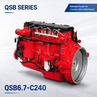 Moteurs diesel SCDC DCEC Cummins QSB6.7-C240 240HP 6.7L à refroidissement par eau, système Common Rail électronique Tier 3 complet pour excavatrice et chargeuse