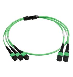 Câble de brassage MTP MPO vers LC personnalisé, 8, 12, 24 fibres, polarité Type B, câble de dérivation fibre optique LSZH, fabricant OEM ODM - Product Image 5