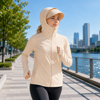 Veste de soleil anti-UV UPF 50+ unisexe, softshell légère et douce, respirante et élastique, ajustable, pour l'été et l'automne