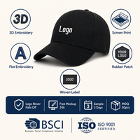 Casquette de baseball vierge en coton, six panneaux structurés, broderie de logo personnalisée, ajustable 56-62cm, vente en gros, commande en vrac, faible MOQ