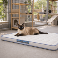Matelas pour chat avec silicone rafraîchissant et matelassage en forme de pétales de fleurs pour des zones de jeu et de repos sécurisées dans le Catio