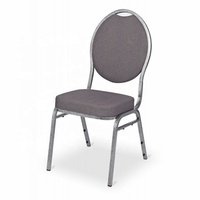 Chaises de banquet et de mariage en tissu noir empilables, durables, avec structure en acier inoxydable, design moderne, haute densité, directement de l'usine