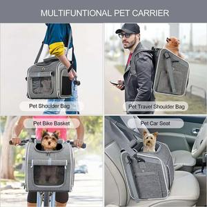 Sac à dos de transport <span class=keywords><strong>pour</strong></span> animaux de compagnie personnalisé et souple <span class=keywords><strong>pour</strong></span> chiens de taille moyenne, guidon réglable, panier de <span class=keywords><strong>vélo</strong></span> <span class=keywords><strong>pour</strong></span> <span class=keywords><strong>chien</strong></span> avant avec caractéristiques pratiques - Product Image 5