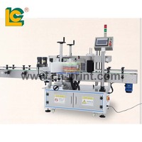 Applicateur automatique d'étiquettes double face (avant et arrière) pour bouteilles plates, carrées et rondes, pour contenants cosmétiques, shampooings et gels douche