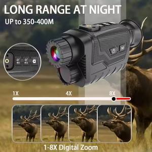 זום דיגיטלי 4k hd 8x חדש עמיד למים ראש רכוב מצלמת ציד פלאש בר שחור עם סוללה עבור חיצוני - Product Image 6