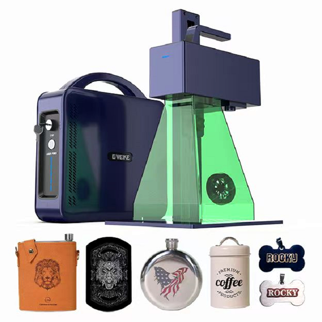 New Release Mini Fiber Laser Engraver Color Engraving Light and Portable Powerful Metal Engraving Machine 30W