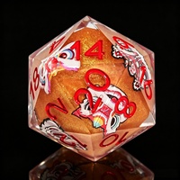 Offre Spéciale – Ensemble de dés en résine à bords tranchants pour D&D, dés polyédriques Danse du Lion Chinois pour accessoires de jeux de table TTRPG et CoC
