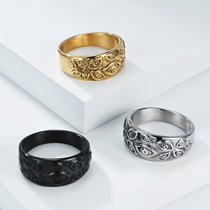 Anillo de ojo turco para hombre, de acero inoxidable, color dorado, estilo punk, joyería para el dedo índice, accesorio para fiesta - Product Image 2