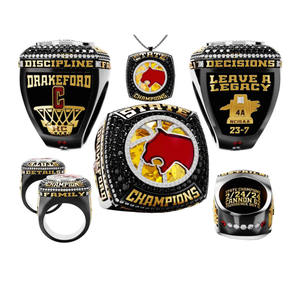 Bague de championnat pour hommes jeunesse fête de fiançailles bague de champion de hockey sur glace personnalisée vente d'usine - Product Image 1