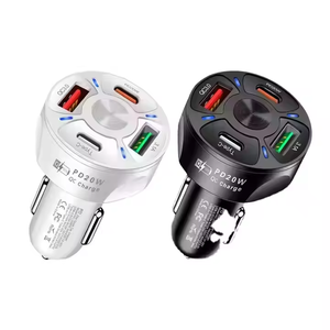 2025Super Quick Charge 4port Usb Car Phone <b>Charger</b> With Led Light Wireless 4USB Ports 35W Power for Mobile Phones and Earphones - Product Image 1