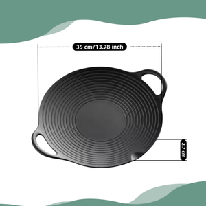 Sartén de Hierro Fundido, Sartén Redonda Antiadherente, Plancha Precurada de Hierro Fundido <span class=keywords><strong>para</strong></span> Paella, Plancha <span class=keywords><strong>para</strong></span> Asar al Aire Libre - Product Image 2