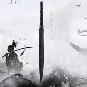 Parapluie <span class=keywords><strong>de</strong></span> petite épée <span class=keywords><strong>de</strong></span> samouraï japonais <span class=keywords><strong>Katana</strong></span> <span class=keywords><strong>de</strong></span> conception fantaisie droite avec cadre en métal pour la promotion - Product Image 2