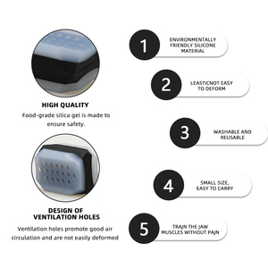 อุปกรณ์ฝึกกล้ามเนื้อกรามซิลิโคนแบบปรับระดับได้ 3 ระดับ พร้อมโลโก้สั่งทำพิเศษ สำหรับผู้เริ่มต้น - Product Image 4