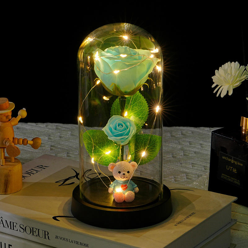 หมีรัก 2 ดอกไม้สีฟ้า