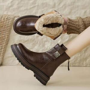 Botas de Tobillo Balmoral de Cuero para Hombre, Textura Lijada a Mano, Estilo Amish, Algodón, Resistentes al Agua, Antideslizantes - Product Image 6