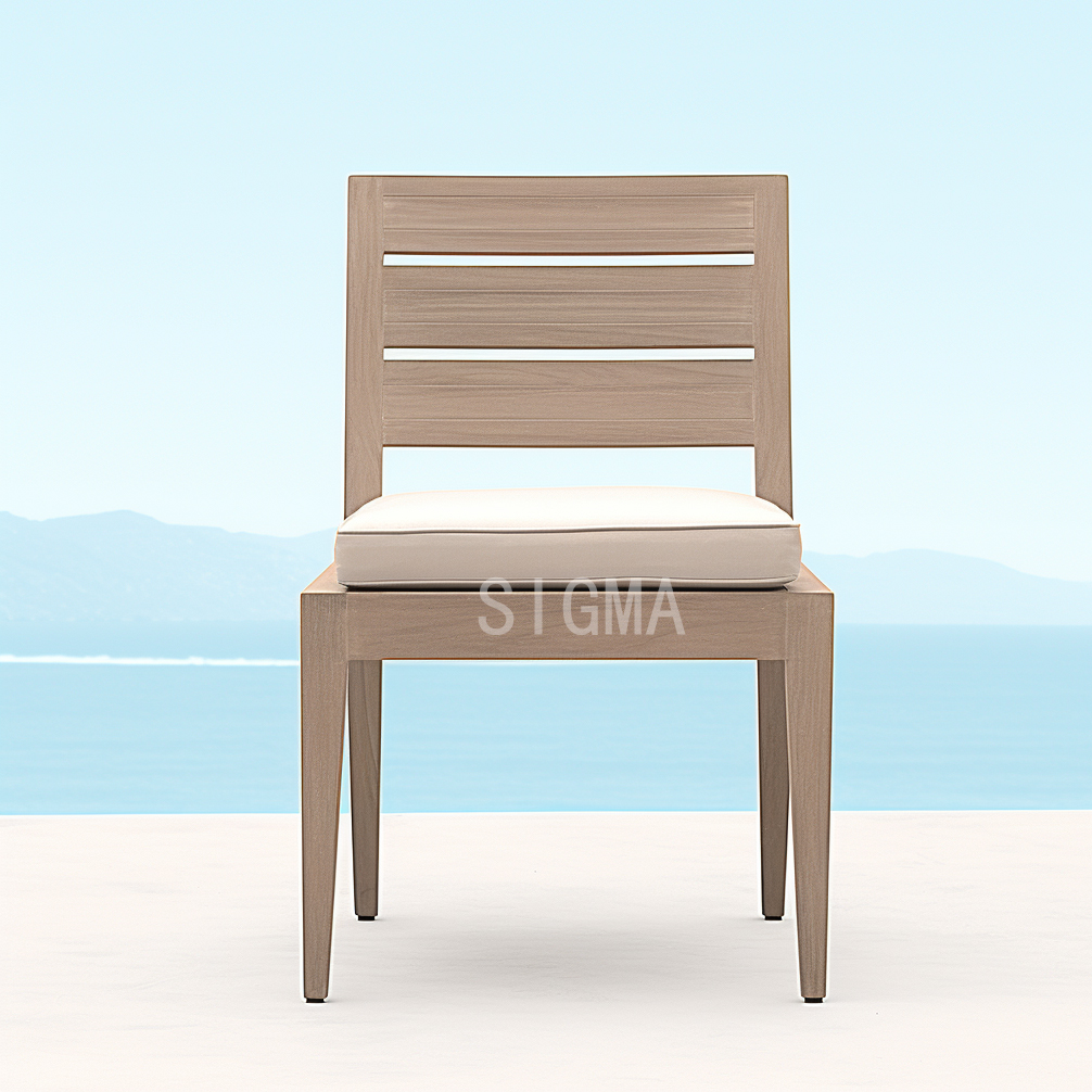 Natural Teak Dining Table And Chair Set Rectangular Teak Dining Outdoor Table set