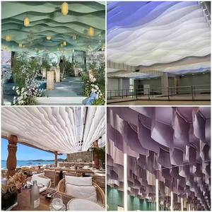 Rideaux de plafond en métal à énergie éolienne, durables, réutilisables et personnalisables pour les fêtes de remise de diplômes, de mariage et d'anniversaire - Utilisation en extérieur - Product Image 2