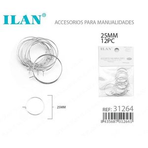 Orecchini a Cerchio Ilan 25mm, Accessori per Creazione di Gioielli - Product Image 3