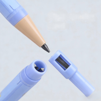 Ensemble de crayons mécaniques HB de 2,0 mm à motif de dessin animé, taille-crayon intégré en plastique, mine épaisse, papeterie pour enfants et étudiants