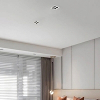 Spot LED encastré 9W Design carré anti-éblouissement Grille lumineuse haute luminosité pour éclairage intérieur résidentiel et commercial