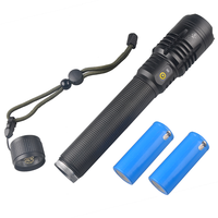 Lampe de poche tactique à lumière led, de Style militaire, torche alimentée par batterie d'alimentation, Zoom, projecteur Rechargeable, xhp90