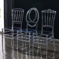 Chaise de restaurant transparente en acrylique, en plastique, pas chère, pour bureau et table, vente en gros